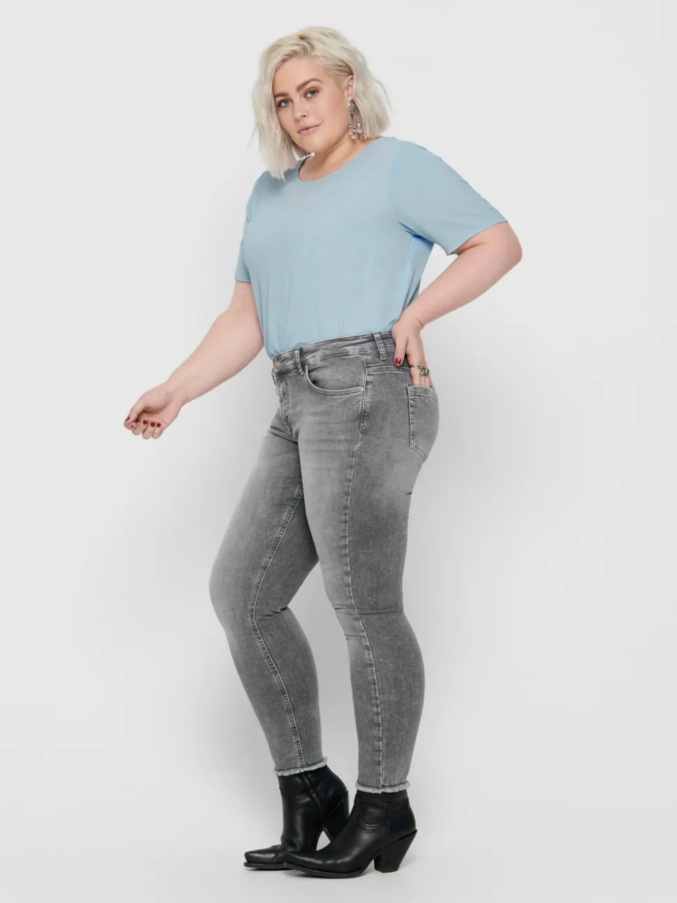 CARWILLY Taille classique Skinny Fit Longueur cheville Jeans