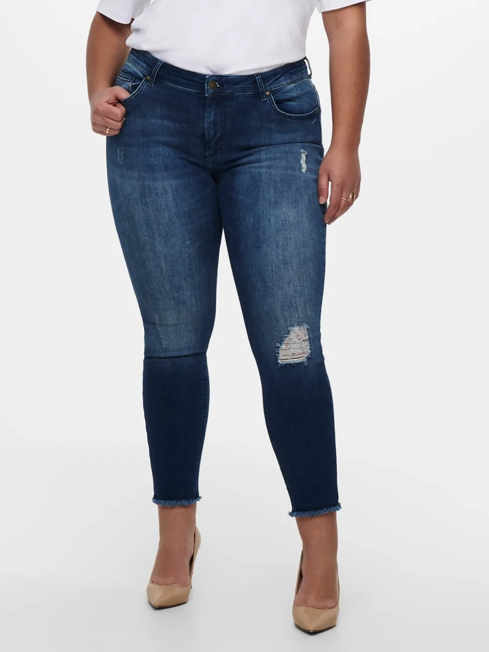 CARWILLY Taille classique Skinny Fit Longueur cheville Jeans