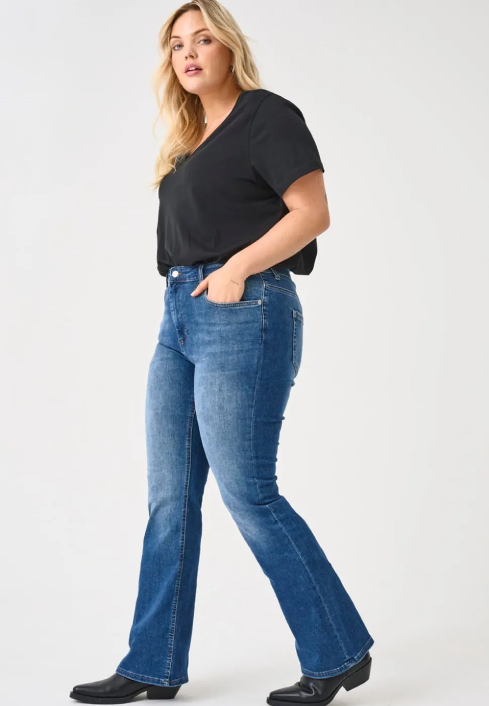CARWILLY Taille haute Flared Fit Jeans