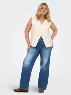 CARWILLY Taille haute Wide Leg Fit Jeans
