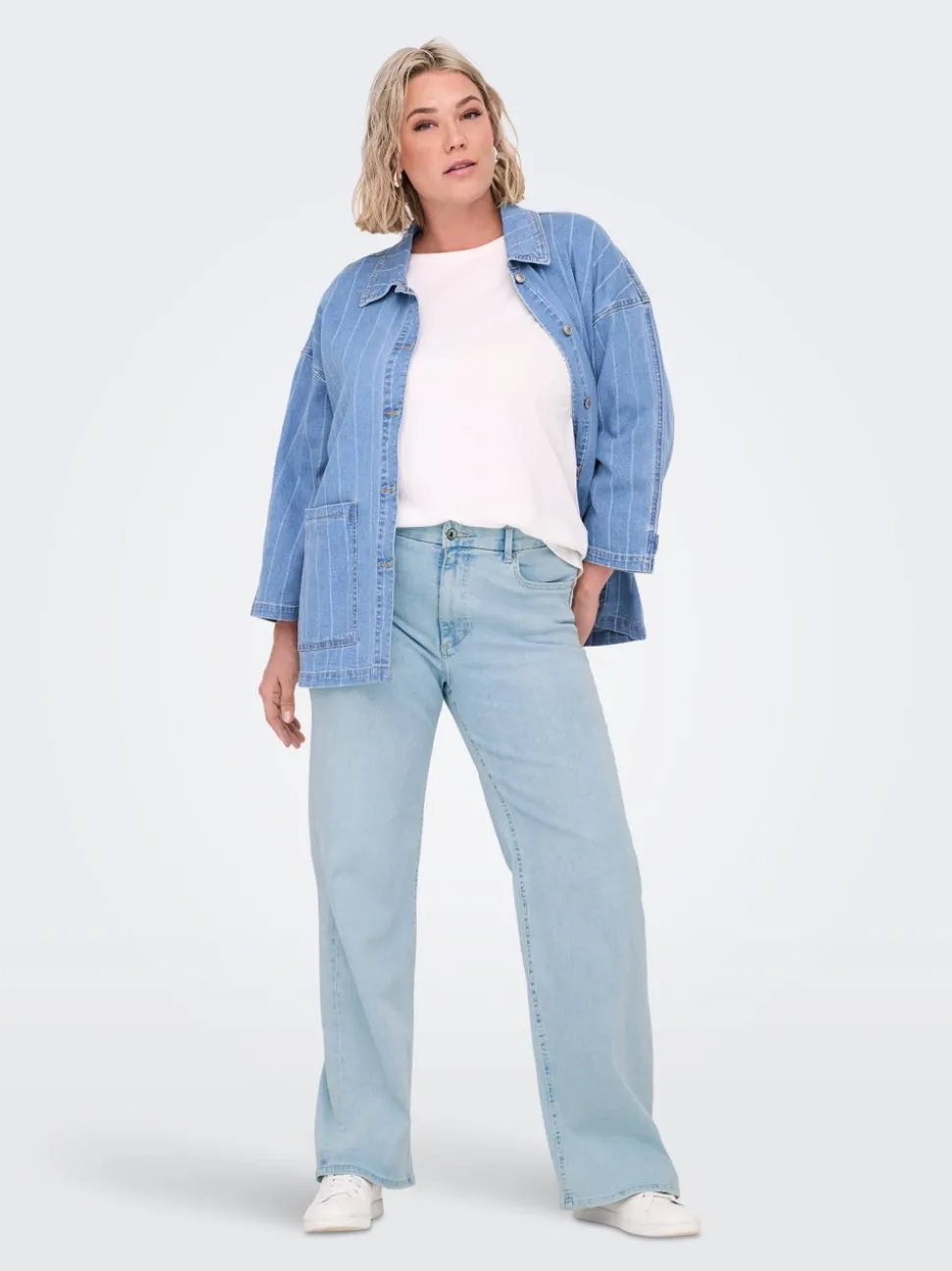 CARWILLY Taille haute Wide Leg Fit Jeans