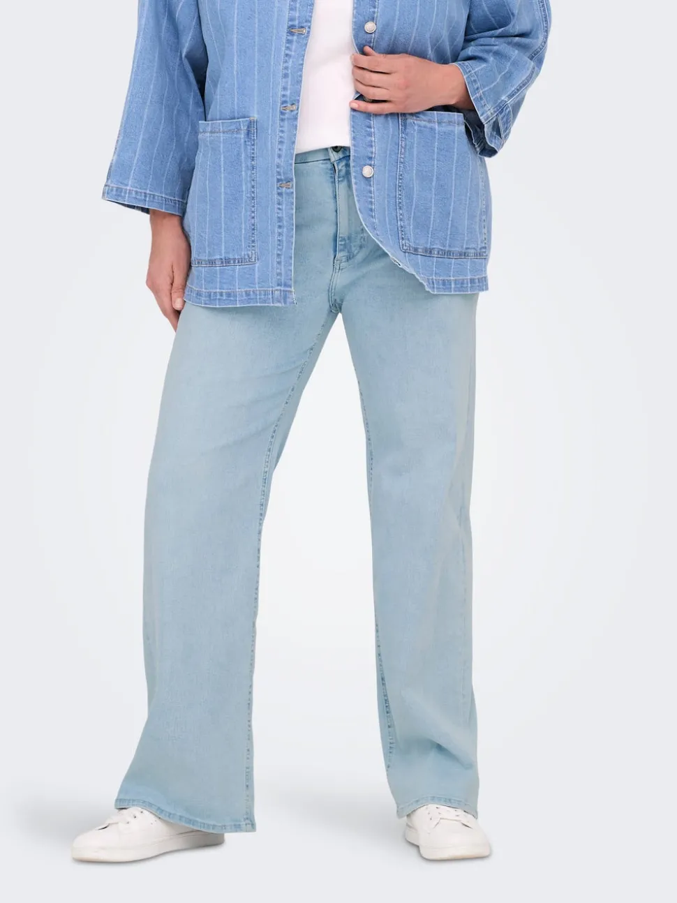 CARWILLY Taille haute Wide Leg Fit Jeans