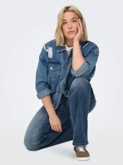 CARWILLY Taille haute Wide Leg Fit Jeans