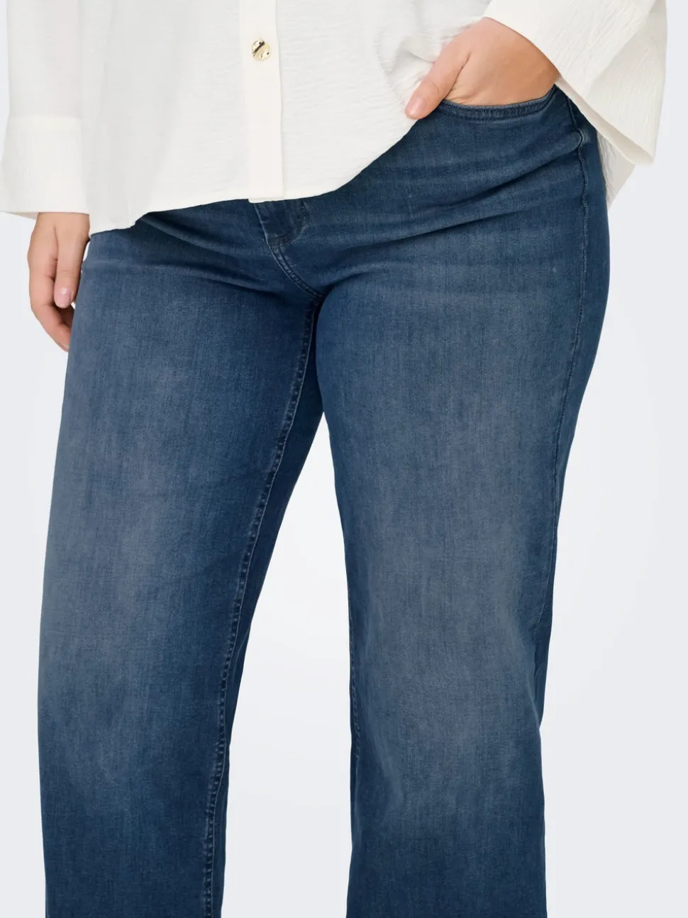CARWILLY Taille haute Wide Leg Fit Jeans
