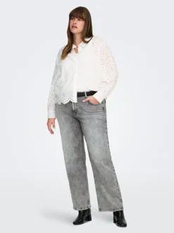 CARWILLY Taille haute Wide Leg Fit Jeans