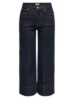 CARWILLY Taille haute Wide Leg Fit Court Jeans