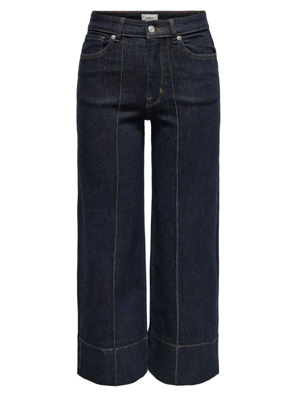 CARWILLY Taille haute Wide Leg Fit Court Jeans