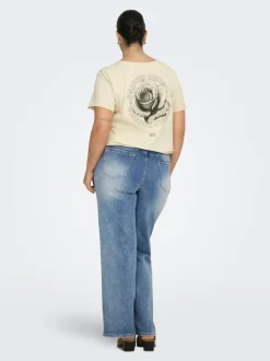 CARWILLY Taille haute Wide Leg Fit Jeans