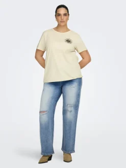 CARWILLY Taille haute Wide Leg Fit Jeans