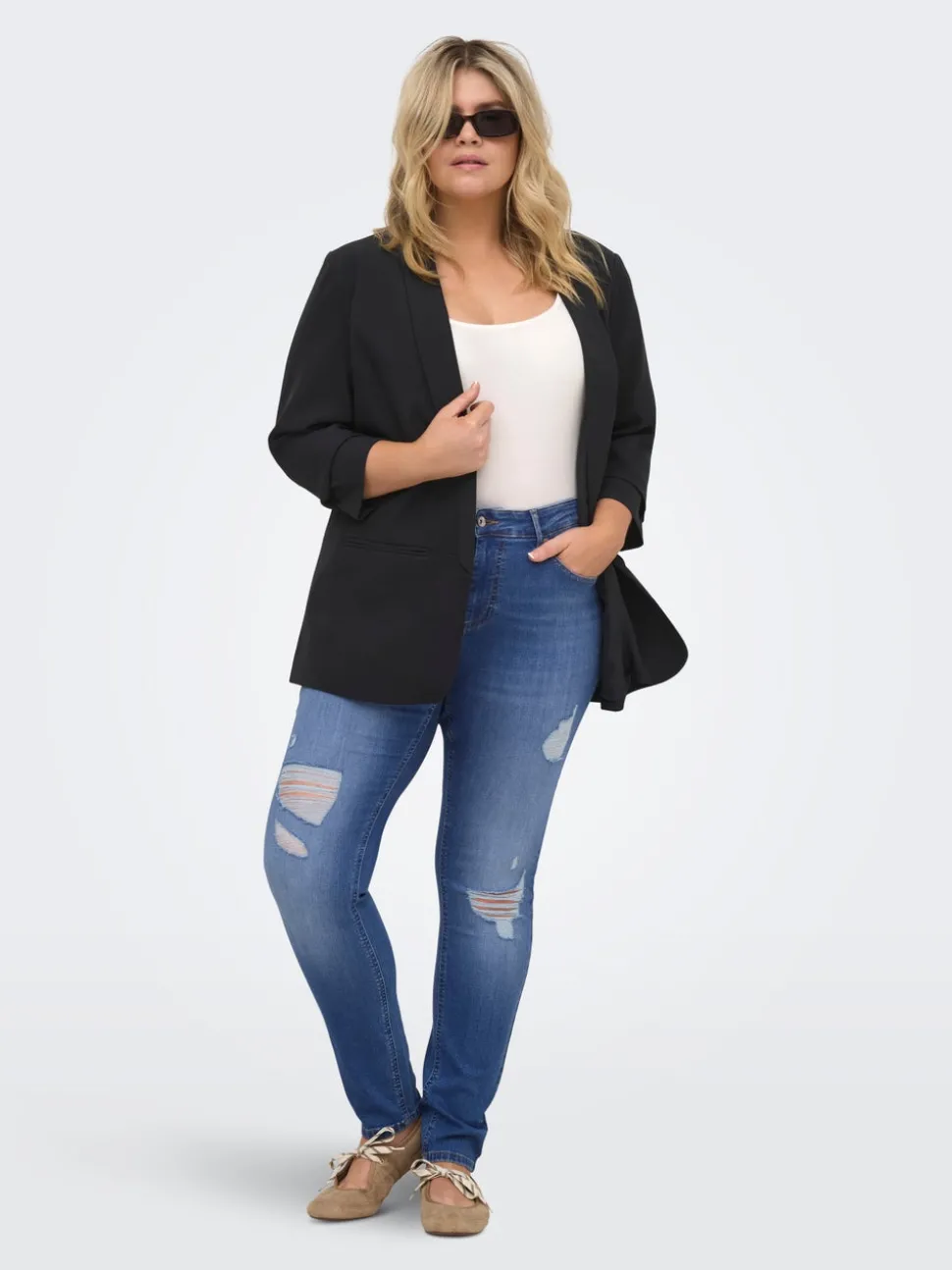 CARWILLY Taille moyenne Skinny Fit Longueur cheville Jeans