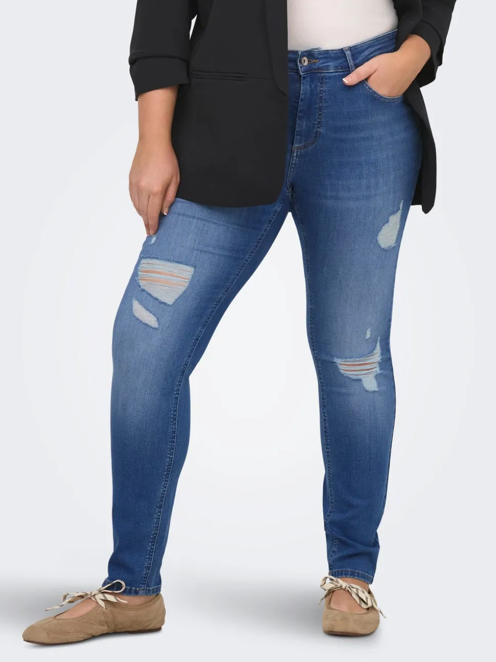 CARWILLY Taille moyenne Skinny Fit Longueur cheville Jeans
