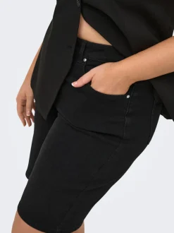 CARWILLY Taille haute Wide Leg Fit Short en denim