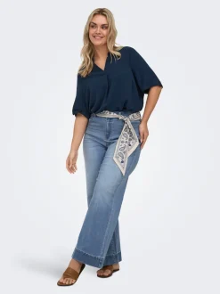 CARWILLY Taille haute Wide Leg Fit Jeans