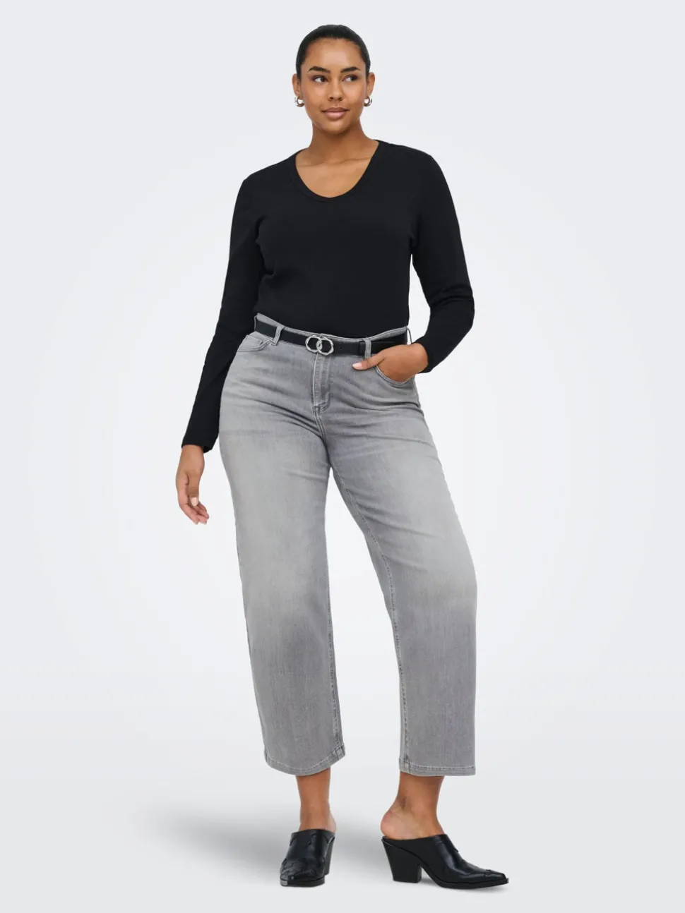 CARWILLY Taille haute Wide Leg Fit Jeans