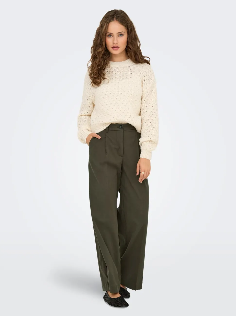 JDYASHER Wide Leg Fit Pantalon