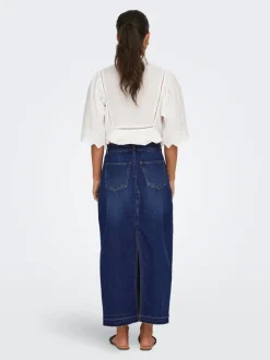 JDYBELLA Jean Jupe en denim Jupe longue