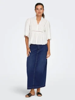 JDYBELLA Jean Jupe en denim Jupe longue