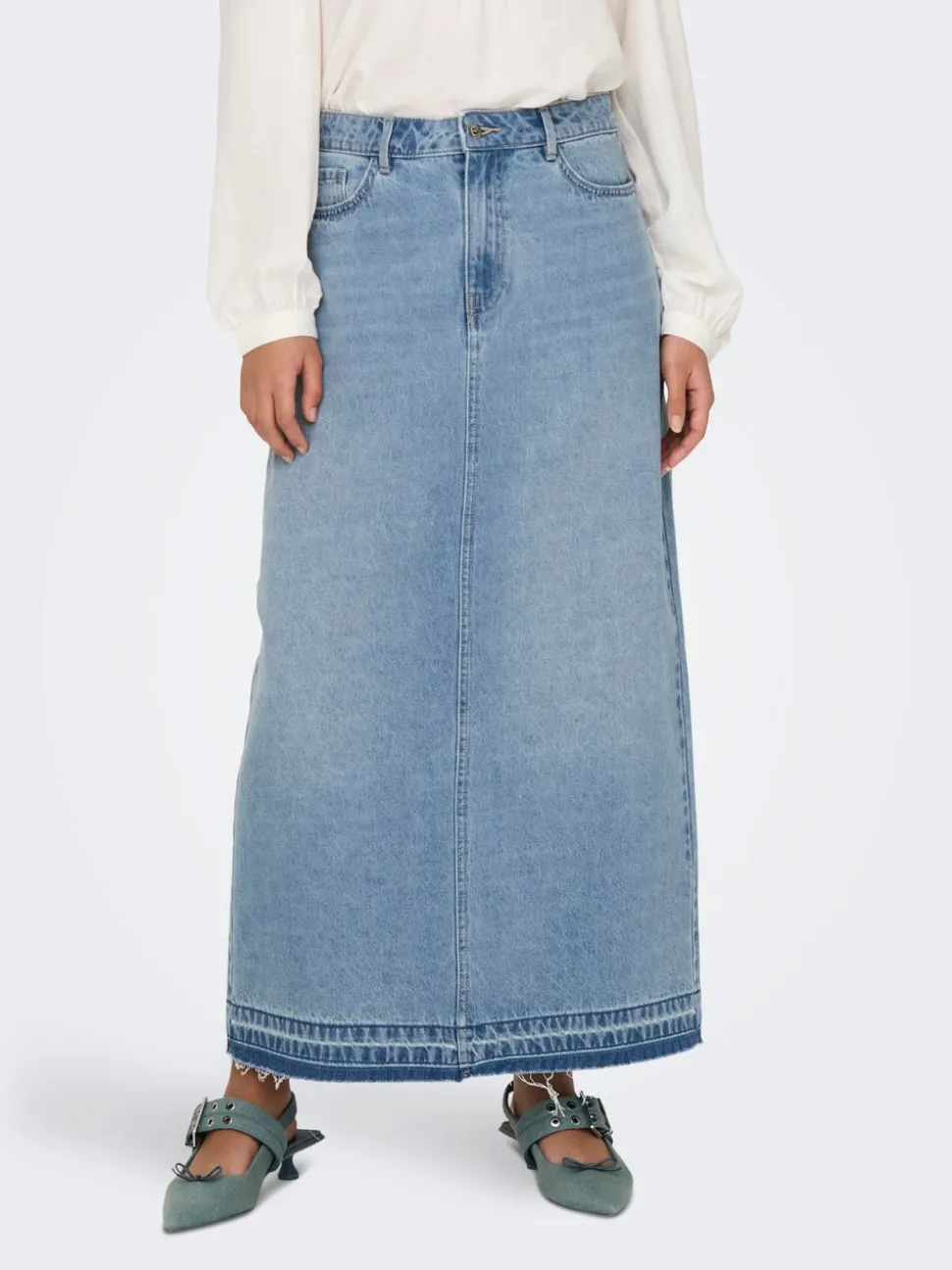 JDYBELLA Jean Jupe en denim Jupe longue