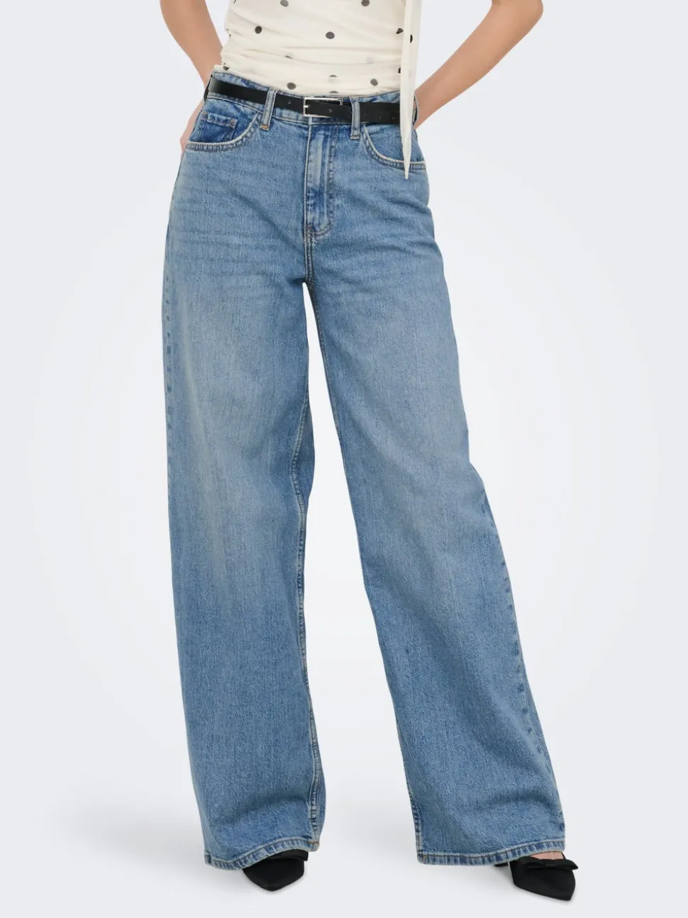 JDYCARINA Taille haute Wide Leg Fit Jeans