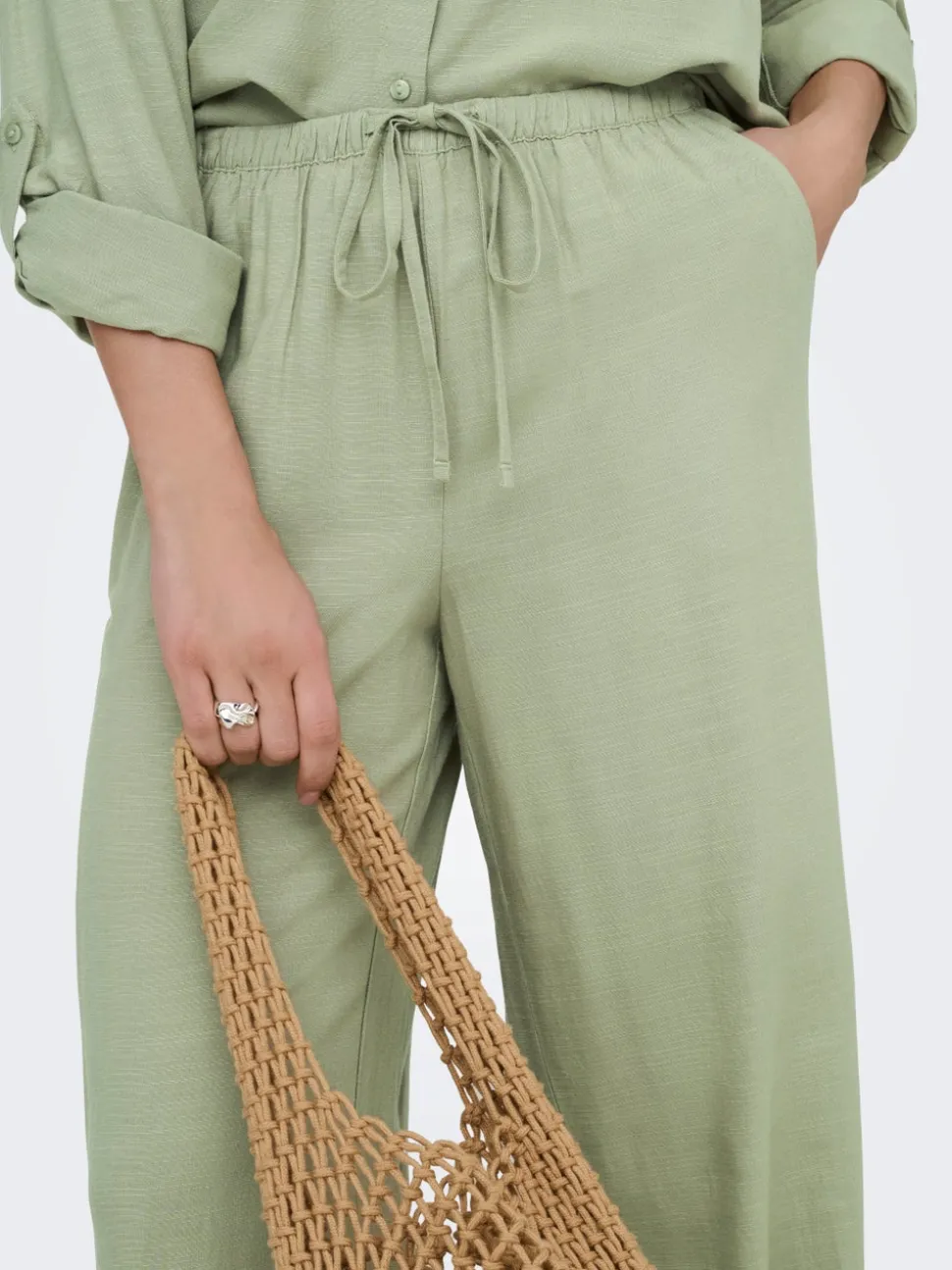 JDYCAYA Wide Leg Fit Lin Pantalon
