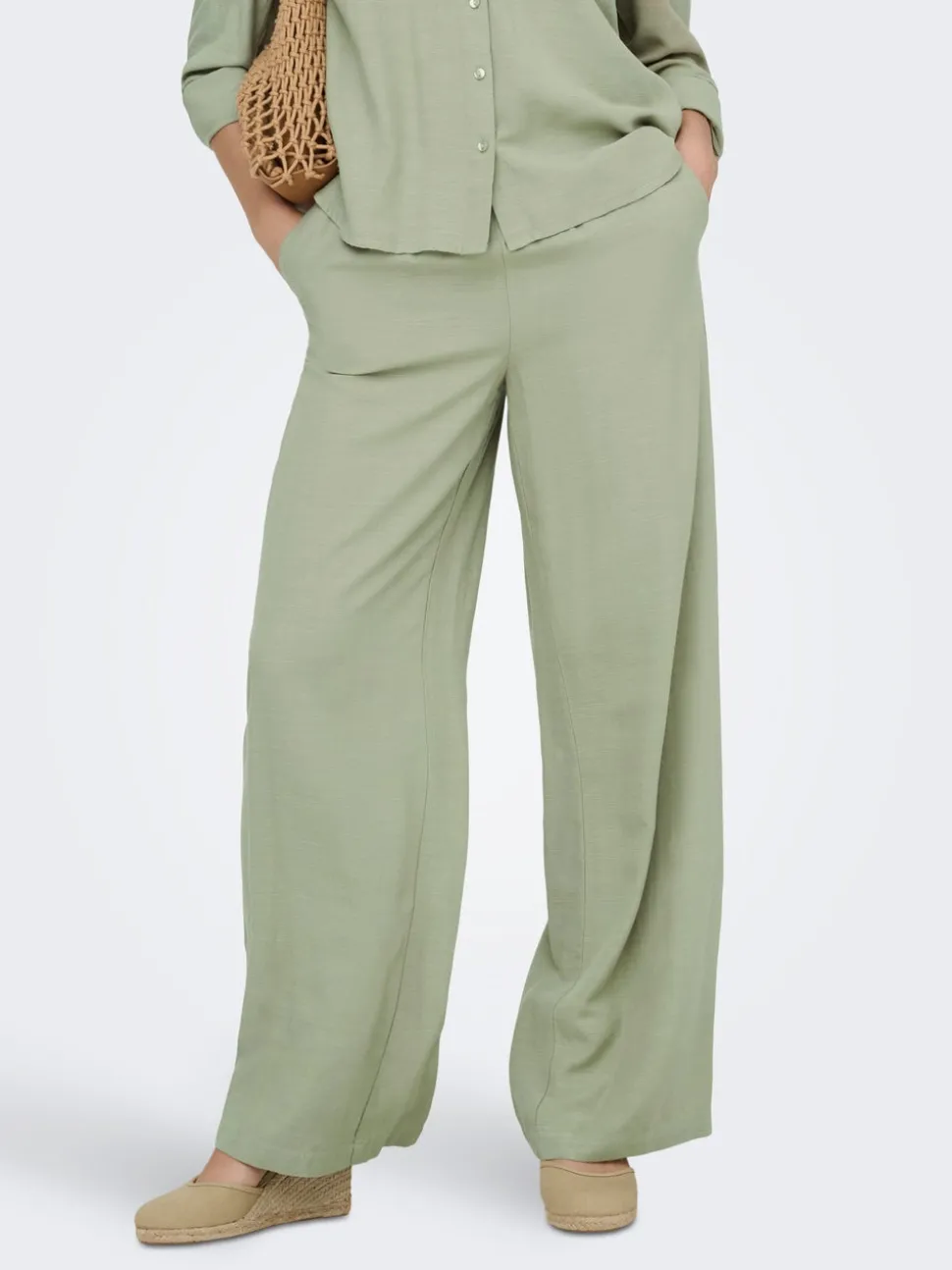 JDYCAYA Wide Leg Fit Lin Pantalon