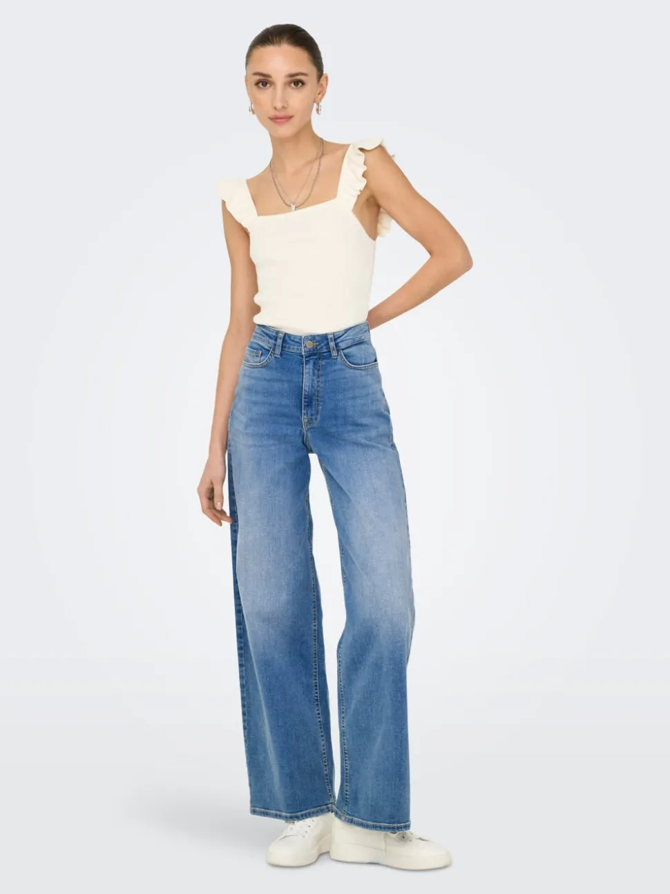 JDYFELINA-FINA Taille haute Wide Leg Fit Jeans