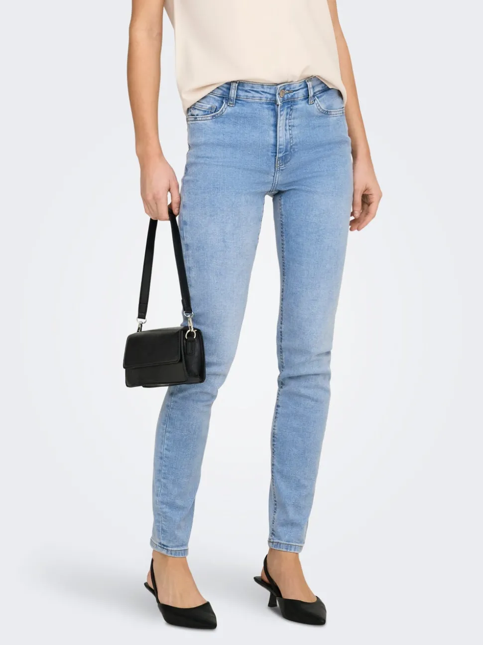 JDYFINA Taille moyenne Skinny Fit Jeans