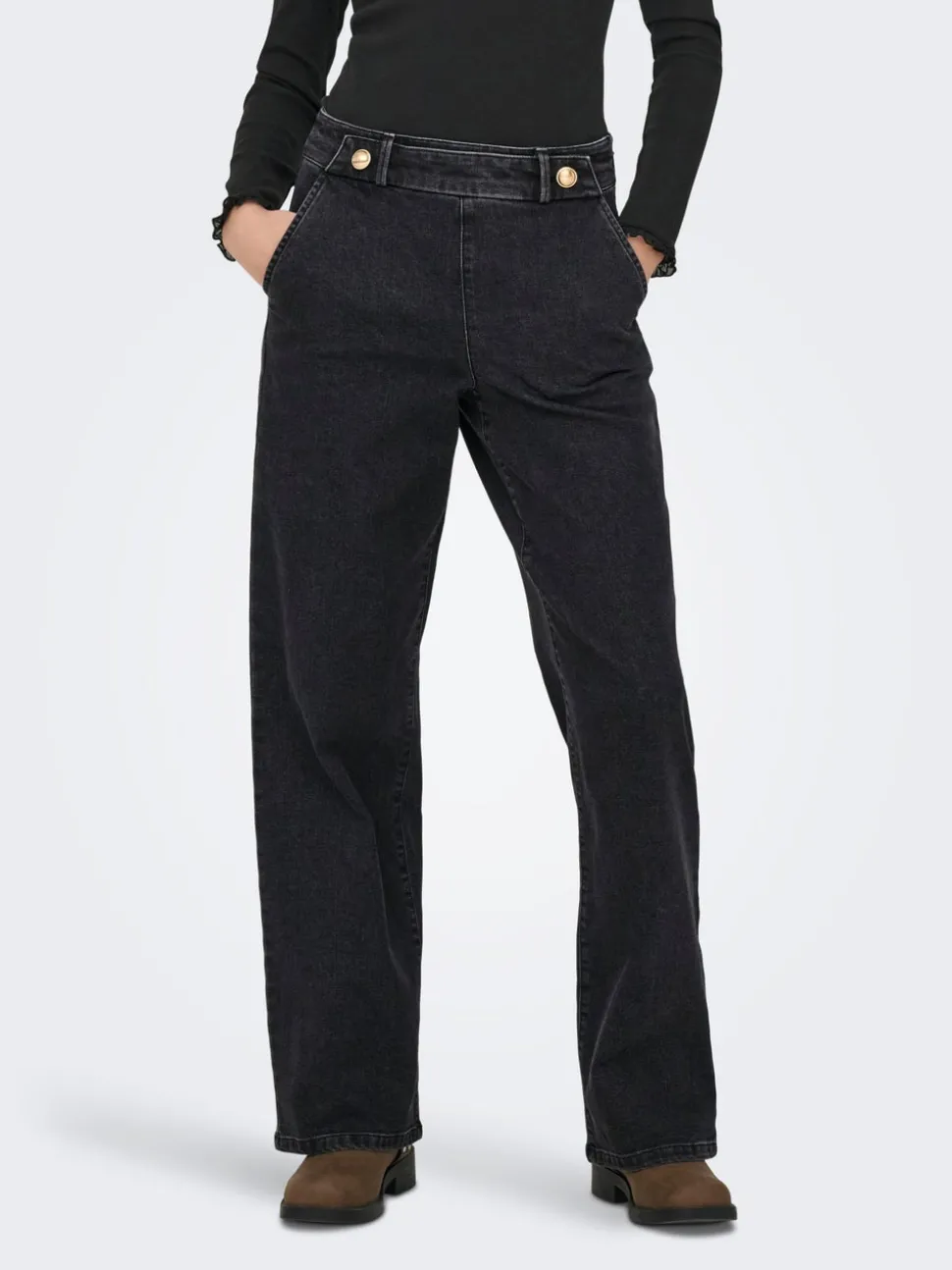 JDYGEGGO Taille haute Wide Leg Fit Jeans
