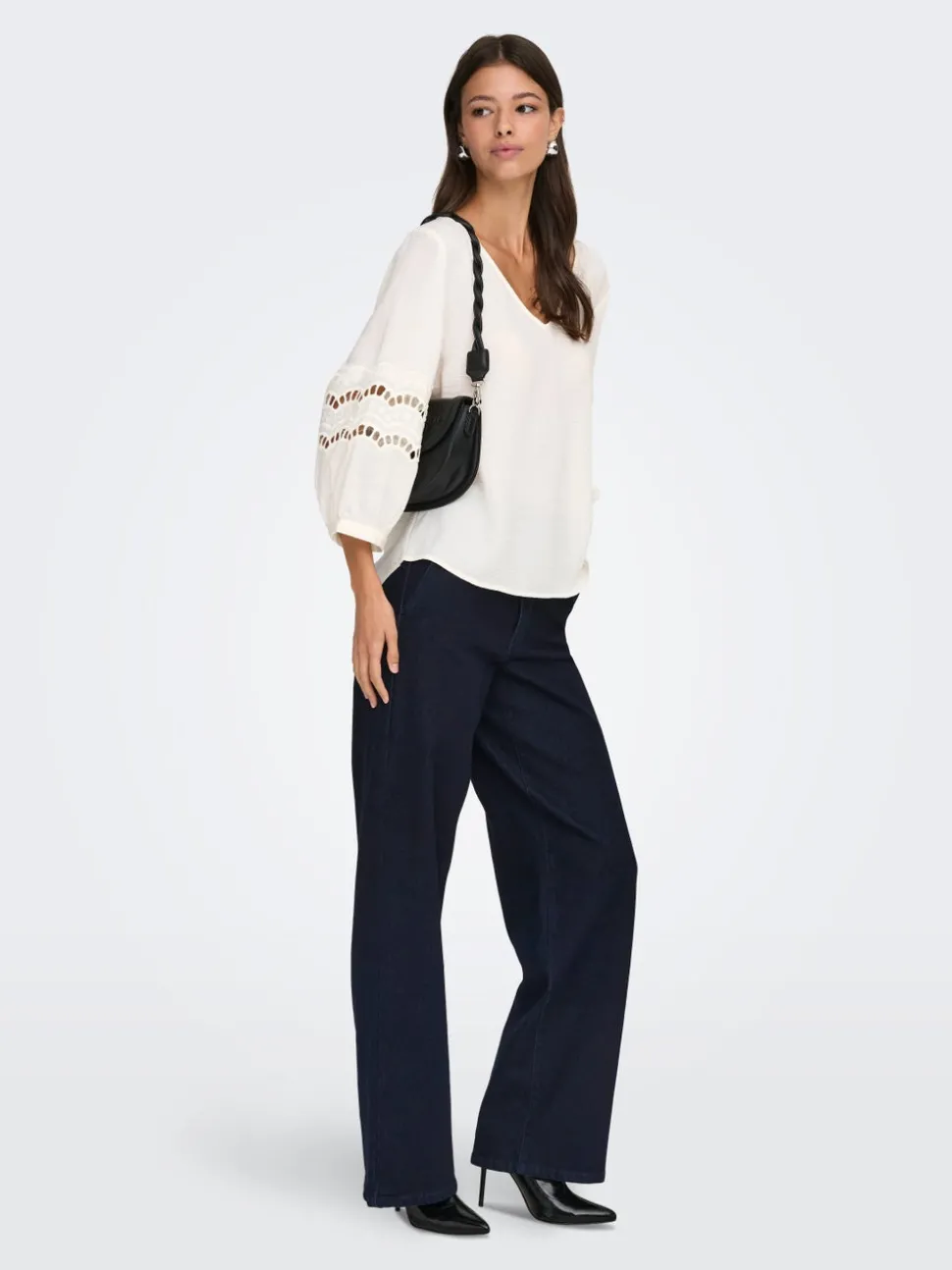 JDYGEGS Taille haute Wide Leg Fit Jeans