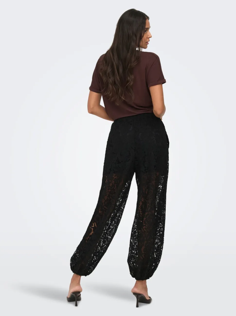 JDYJULIA Balloon Fit Pantalon en dentelle