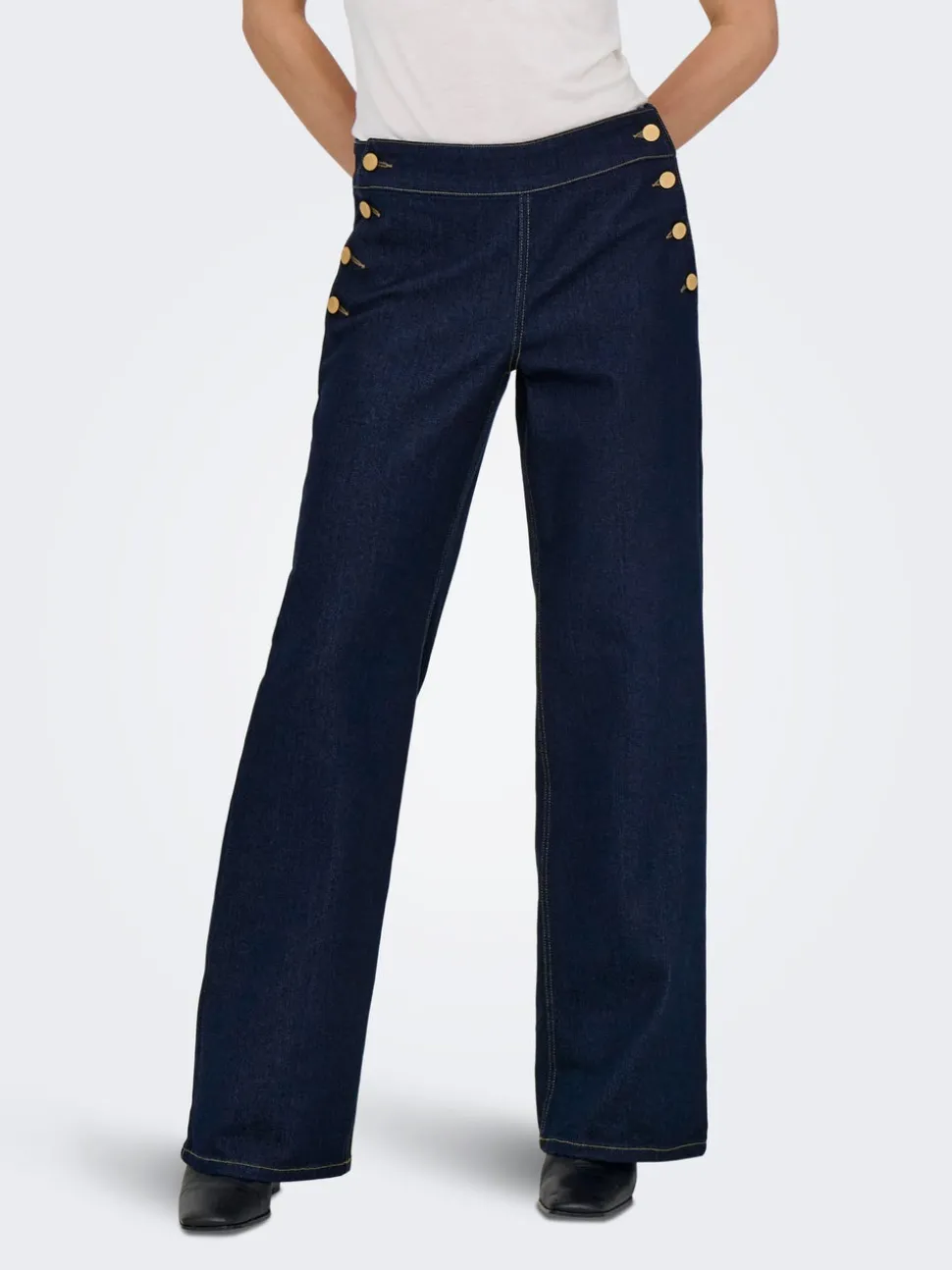 JDYLIZZIE Taille moyenne Wide Leg Fit Jeans
