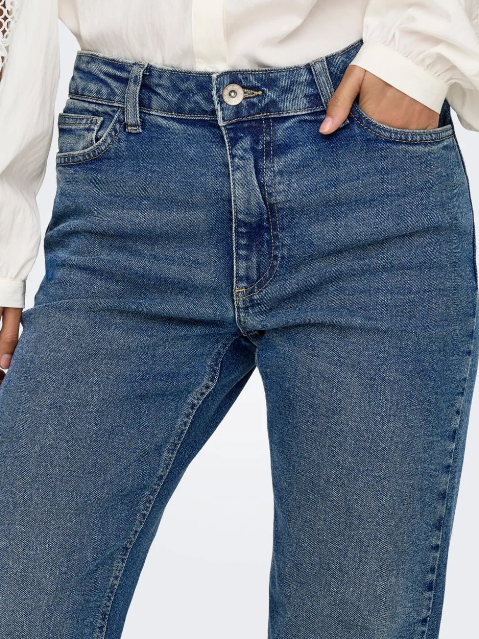 JDYLULLU Taille haute Straight Fit Longueur cheville Jeans