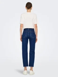 JDYLULLU Taille haute Straight Fit Longueur cheville Jeans