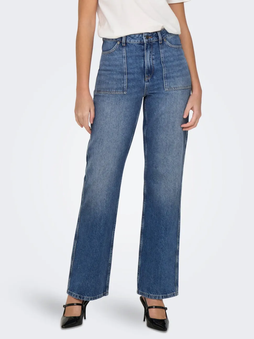 JDYMAYA Taille haute Wide Leg Fit Jeans
