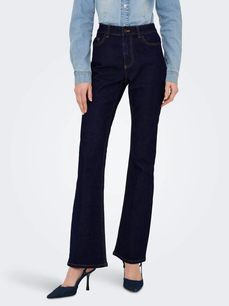 JDYMOON Taille haute Bootcut Fit Jeans