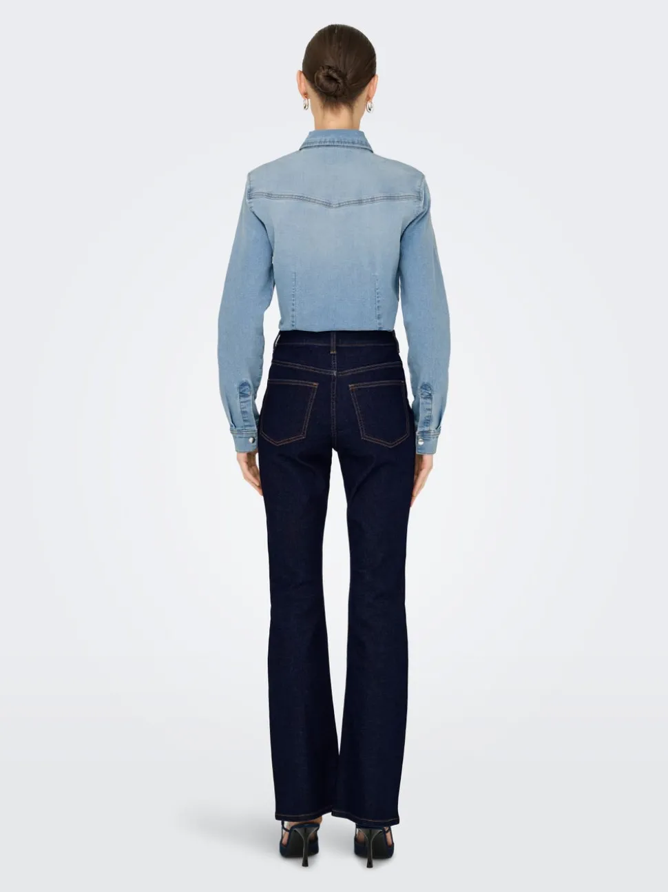 JDYMOON Taille haute Bootcut Fit Jeans