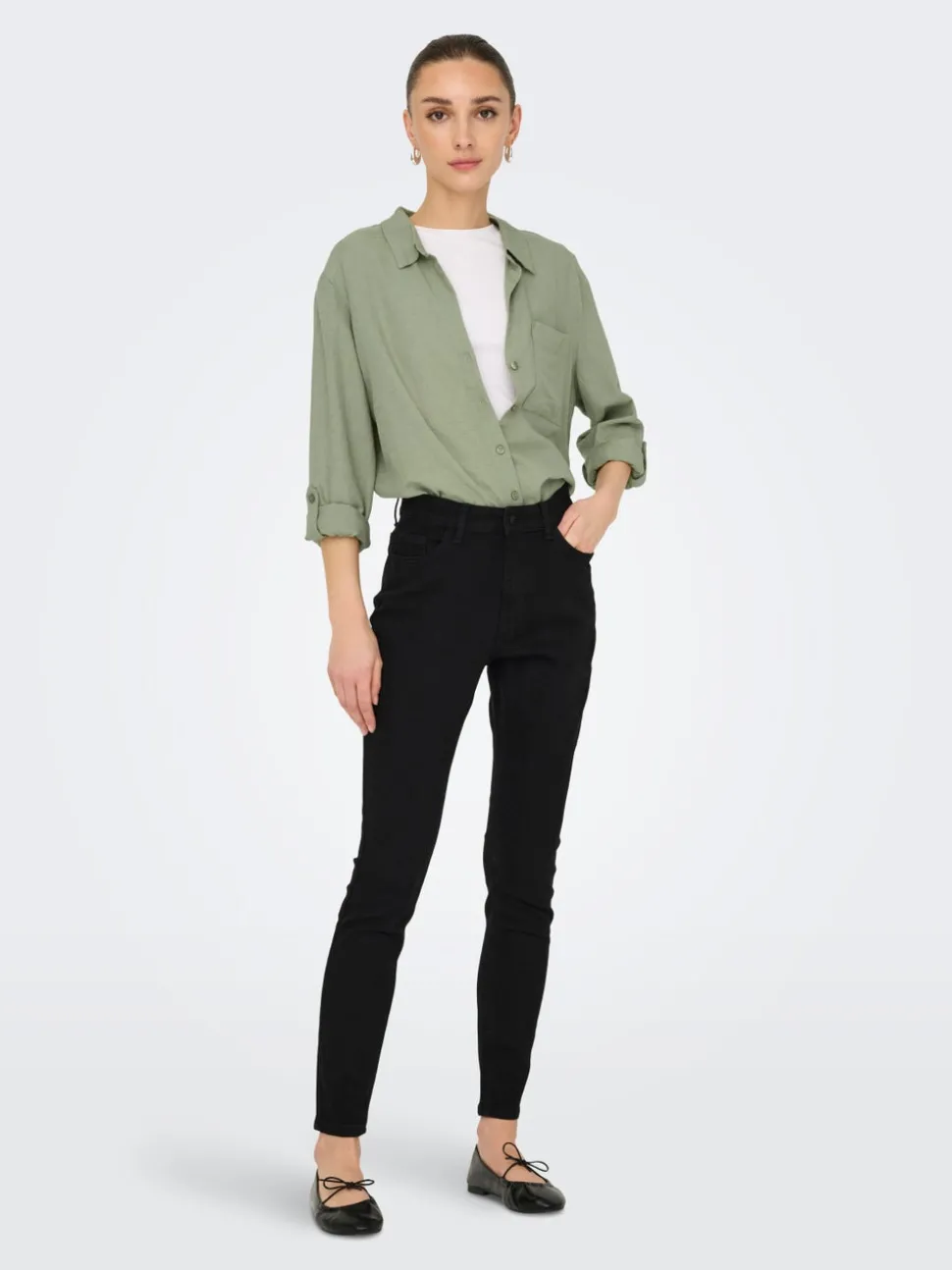 JDYMOON Taille haute Skinny Fit Longueur cheville Jeans