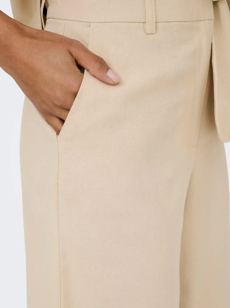 JDYNAOMI Taille moyenne Loose Fit Lin Bermuda