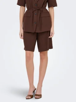 JDYNAOMI Taille moyenne Loose Fit Lin Bermuda