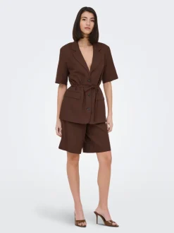 JDYNAOMI Taille moyenne Loose Fit Lin Bermuda