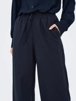 JDYSAY Loose Fit Lin Pantalon à jambe large