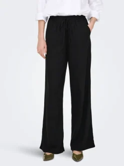 JDYSAY Loose Fit Lin Pantalon à jambe large