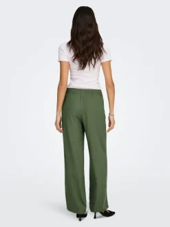 JDYSAY Loose Fit Lin Pantalon à jambe large