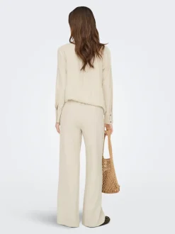JDYSAY Loose Fit Lin Pantalon à jambe large