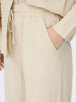 JDYSAY Loose Fit Lin Pantalon à jambe large