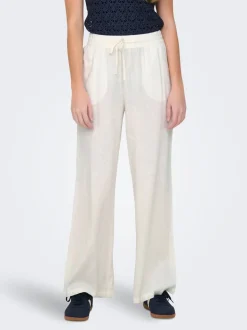 JDYSAY Loose Fit Lin Pantalon à jambe large