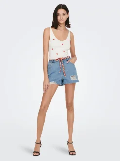 JDYZIGGA Taille haute Loose Fit Short en denim