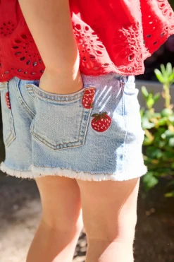 KMGROBYN Taille moyenne Straight Fit Short en denim