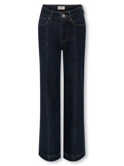KOGHOPE Taille haute Wide Leg Fit Longueur cheville Jeans