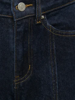 KOGHOPE Taille haute Wide Leg Fit Longueur cheville Jeans